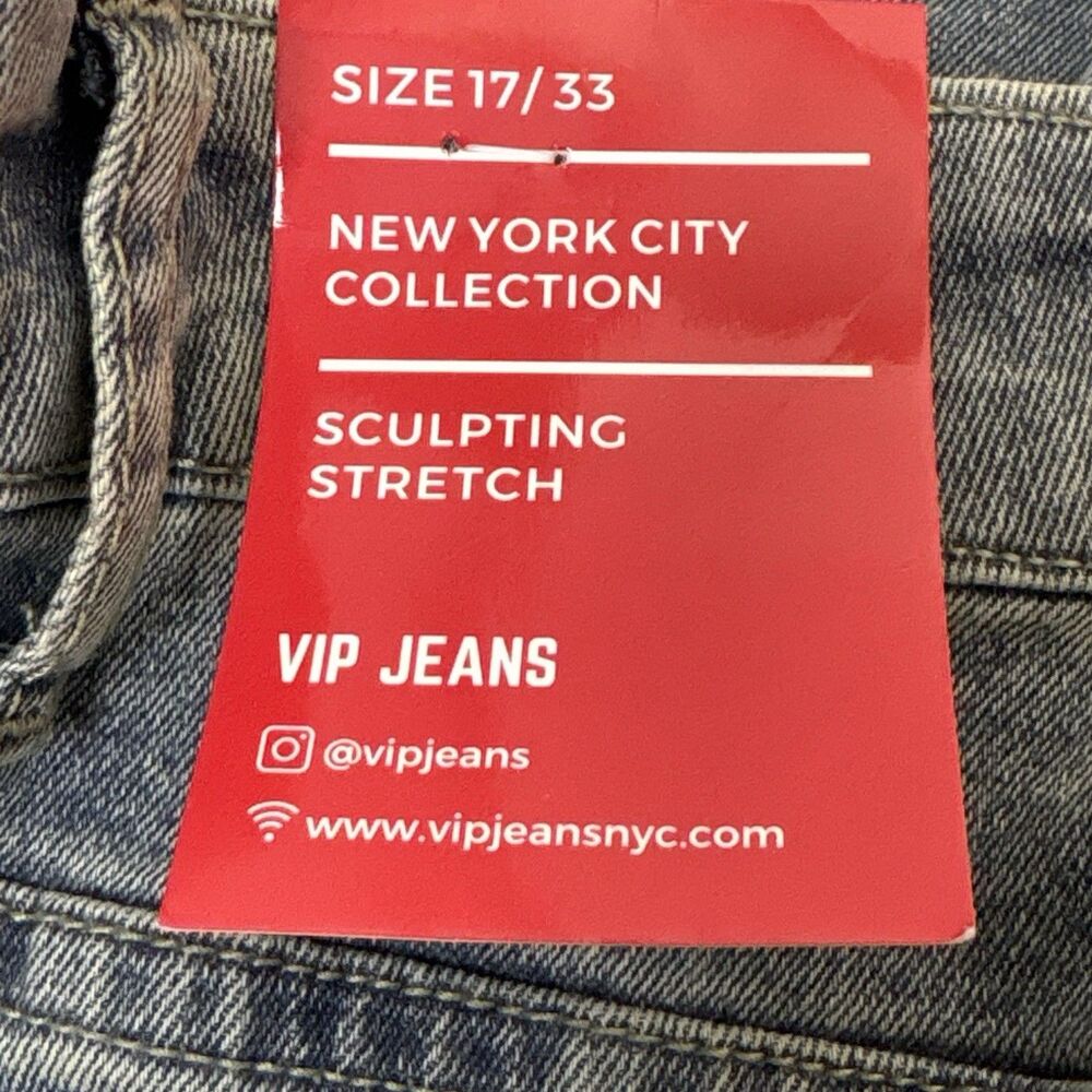 VIP Jeans Cargo Wide Leg Women’s Size 17/33 Skater Punk Stretch Sculpting - Picture 11 of 13